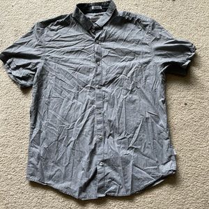 Calvin Klein Gray Short Sleeve Button Down Size a medium